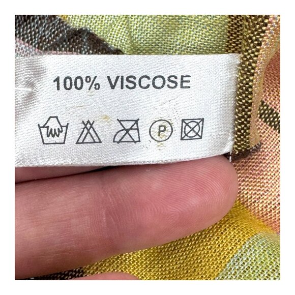 Romano Soft Multicolor Plaid Scarf Shawl Wrap Lightweight Fringe Edge Pink Blue - Picture 5 of 8